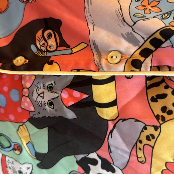 NWT • Karen Mabon • Fancy Dress Cats Pajama Top • Size L • - Picture 6 of 12